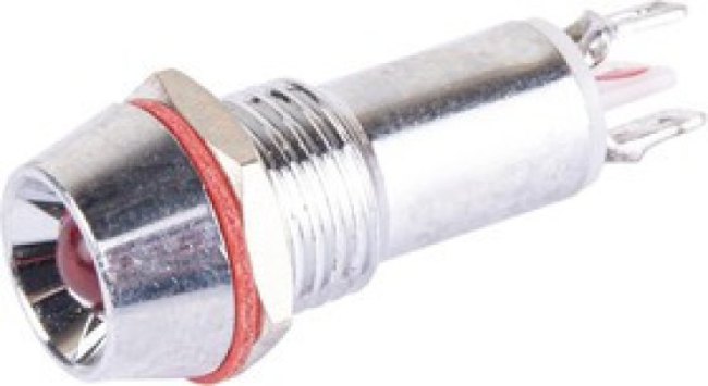 XD22-10-R-03VDC, Светодиод с держателем красный 10мм 3VDC IP65