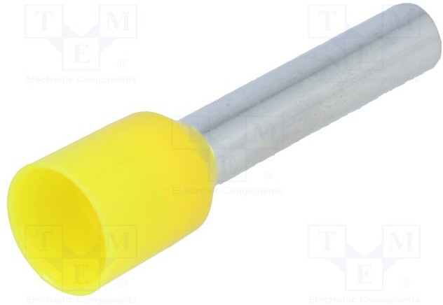 TUL-RI-06018, Втулочный; изолированный; медь; Изоляция: полиамид; 6мм2