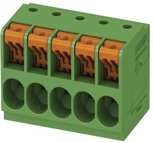 1017522, TDPT 4/ 3-SP-6.35-ZB Series PCB Terminal Block, 3-Contact, 6.35mm Pitch, Through Hole Mount, 1-Row