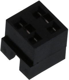 69145-204LF, JUMPER, 4POS, 2ROW, 2.54MM, BLACK 69145-204LF, JUMPER, 4POS, 2ROW, 2.54MM, BLACK