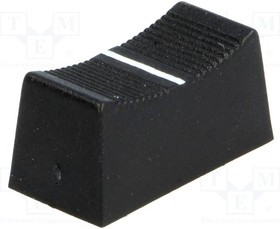 CS1/4A-BLK, Ручка: движок, Цвет: черный, 23x11x11мм, Мат-л: пластик