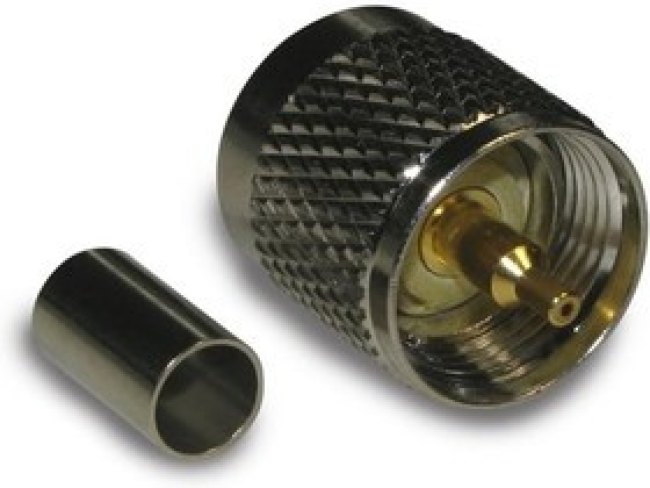 182115, RF/COAXIAL, UHF PLUG, STRAIGHT, CRIMP