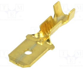 BM01180, Наконечник: плоская, 6,3мм, 0,8мм, "папа", 0,5-1мм2, обжим, прямой