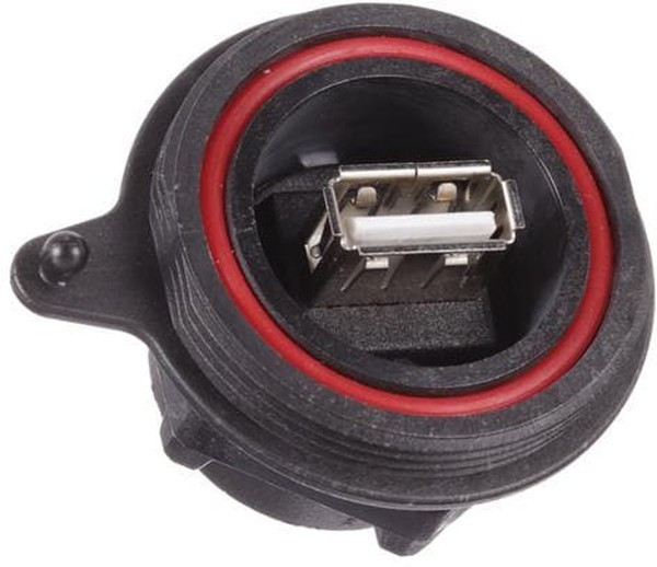 SCRU-01, Panel Mount, Socket Type A to B 2.0 IP68 USB Connector