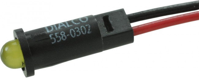 558-0302-003F, LED Panel Mount Indicators LED SNAPIN PAN IND