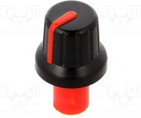 GMN-4P1.5-RD, Ручка, с указателем, ABS, dоси: 6мм, d16x14,4мм, черный