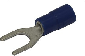 Вилочный изолированный наконечник RNE-525 с нейлоновой манжетой М5 Синий НУ=100шт 6600525