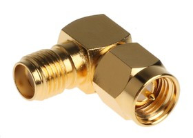 SMA5072A2-3GT50G-50, Amphenol Right Angle 50 RF Adapter SMA Plug to SMA Socket