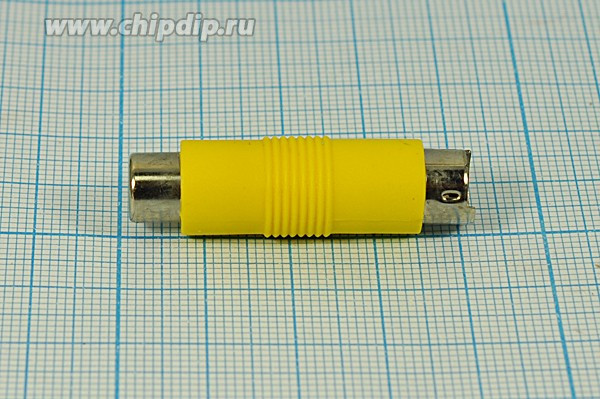 Переходник со штекера miniDIN 8 контактного на гнездо RCA, никелевый, корпус пластмассовый; №6781 штек miniDIN 8P-гн RCA\\\Ni/пл