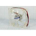 Вентилятор 12В прозрачный со светодиодами, 92x92x25мм,шариковый подшипник,2500об/ мин,ВН144B вент 92