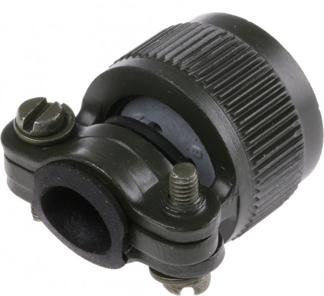 62GB-585-12-03S, Зажим круглого разъема, с втулкой и гайкой, 12, Алюминий, Серия 62GB