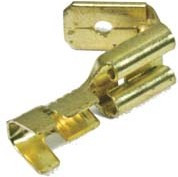 Клемма розетка + вилка, 6,4x0,8, латунь