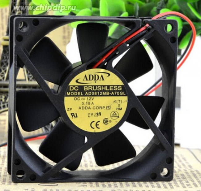 Вентилятор ADDA AD0812MB-A70GL 2pin 12v 0.15a 80x25