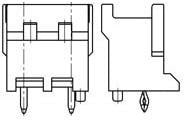 1747052-1, 1x2P 1 7.92mm 2 Straight Plugin,P=7.92mm Wire To Board / Wire To Wire Connector ROHS