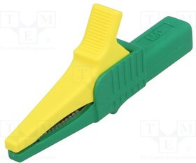 XKK-1001-20, Зажим "крокодил" черный Размер гнезда 4мм L 82,2мм