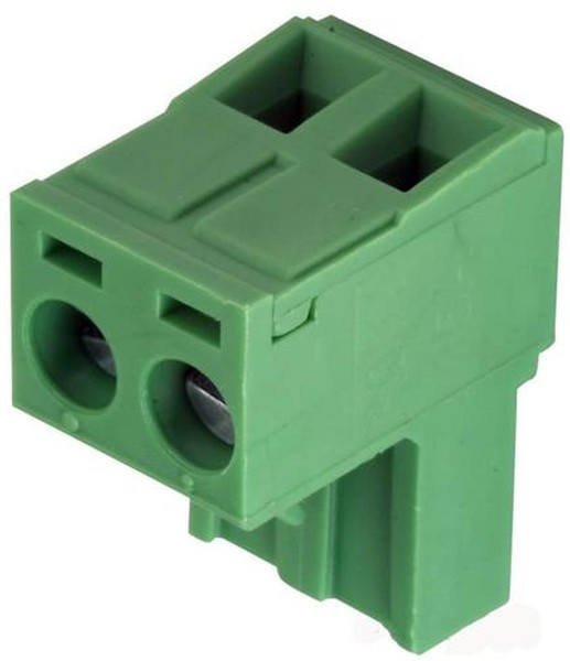 2ESDV-02P, Клеммник угловой, шаг 5.08мм, 2 контакта (15A 300V)