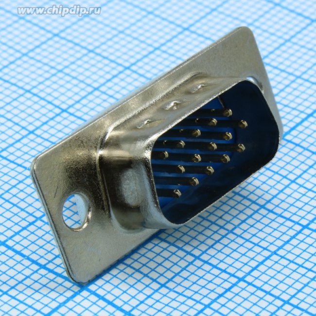 DHS-15M (DS1035-15M), Вилка 15 pin высокой плотности на кабель DHS-15M (DS1035-15M), Вилка 15 pin высокой плотности на кабель