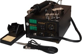 Паяльная станция KADA 852D+ (фен + паяльник, 3 насадки, 2 цифровых дисплея)