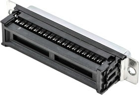 37 Way Right Angle Cable Mount D-sub Connector Socket, 2.77mm Pitch