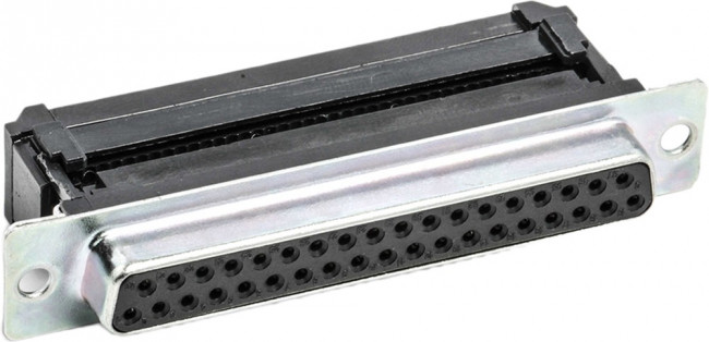 37 Way Right Angle Cable Mount D-sub Connector Socket, 2.77mm Pitch