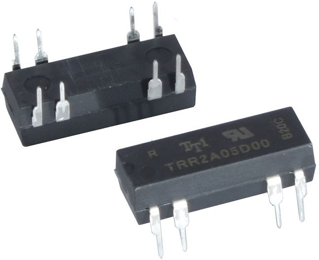 TRR-2A-05-D-00-R, Реле герконовое миниатюрное 2А (две контактных группы-одно направление) катушка 5В с диодом для монтажа в отверстие TRR-2A-05-D-00-R, Реле герконовое миниатюрное 2А (две контактных группы-одно направление) катушка 5В с диодом для монтажа в отверстие