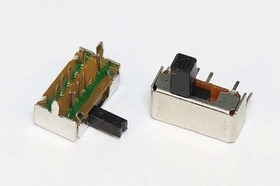 Переключатель движковый, 13x 7h3.5, контакты 8P+2P(GND), 0.3А, 50В, DPDT, угловой, SK-23D07