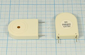 Зуммер пьезоэлектрический с генератором, размер 23x 7x32, напряжение 3~24В, частота 3.5кГц, контакты