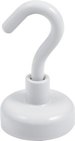 Крючок на неодимовом магните Е20 (М4), белый