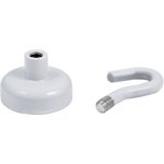 Крючок на неодимовом магните Е20 (М4), белый