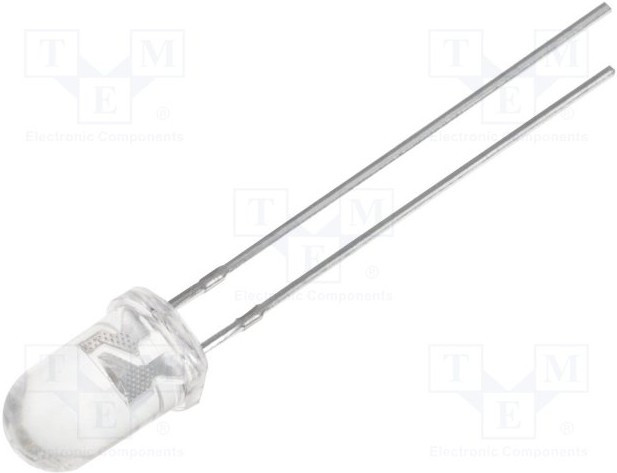 LUW503F43/A-02, LED; 5mm; white cold; 7000?15000mcd; 30°; Front: convex; 3?3.4V