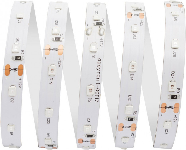 00-33 Светодиодная лента 12В, 4,8Вт/м, smd3528, 60д/м, IP20, подложка 8мм, 5м, желт.