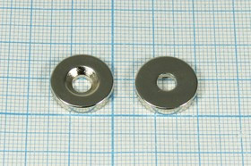 Магнит 15,0xd 4,5x 3, цилиндр, -60~80C, Ni, N38, с зенковкой