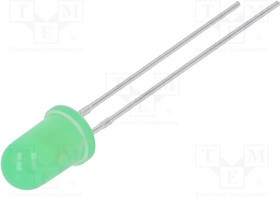 LL-504PGD2E-G5-2B, LED; 5mm; green; 1300?2900mcd; 60°; Front: convex; 2.6?3.6V
