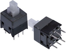 PB22E09-071 (аналог MPS-850-G), кнопка с фиксацией 8.5x8.5мм серая (PS850L)