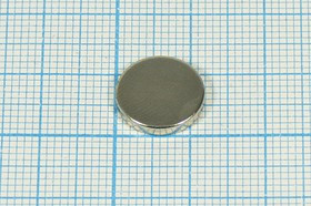 Магнит неодимовый, цилиндрической формы, 12.0x 2.0мм, Ni, класс N35, диск;№13574 магнит 12,0x 2,0\ци