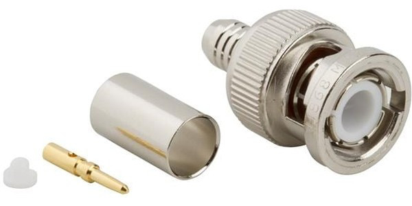 031-321, RF/COAXIAL, BNC PLUG, STRAIGHT, 50 OHM, CRIMP