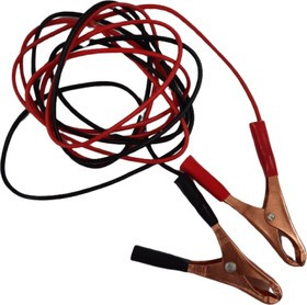 Комплект зажимов "крокодил" (кр+черн) с проводами, 20А