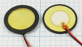 Излучатель звука пьезокерамический без генератора (1~30)В, 35x2мм, зп 35x 2\1~30\\ 1,3\2L85\KPR-G351