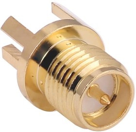 CONREVSMA003.062-G, RF Connectors / Coaxial Connectors RP-SMA Fml Edge Mnt 0.062 PCB, Gold