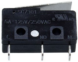 SC7301-A, микропереключатель 3 контакта 250В 5А (JQ), пластина