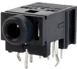 SJ-3580ANG, Phone Connectors 3.5 mm, Stereo, Right Angle, Through Hole, 3 Conductors, DPDT Switch, Kinked Pins, Audio Jack Connector SJ-3580ANG, Phone Connectors 3.5 mm, Stereo, Right Angle, Through Hole, 3 Conductors, DPDT Switch, Kinked Pins, Audio Jack Connector