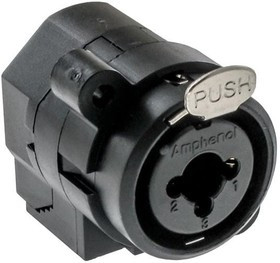 ACJC9V, XLR Connectors 3P Vert PCB Mt Recpt 1/4" Stereo Jack