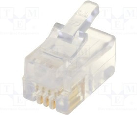 940-SP-3044, Вилка; RJ9; PIN: 4; Конф: 4p4c; на провод; IDC,обжим
