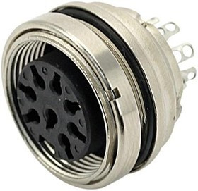 C091 31G006 100 2, Circular DIN Connectors Female recpt Rear MT