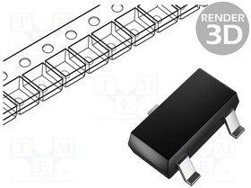 SBC846BLT3G, Транзистор: NPN, биполярный, 65В, 100мА, 0,3Вт, SOT23