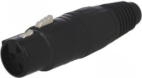 NC3FX-BAG, XLR Connectors 3C FEMALE BLACK