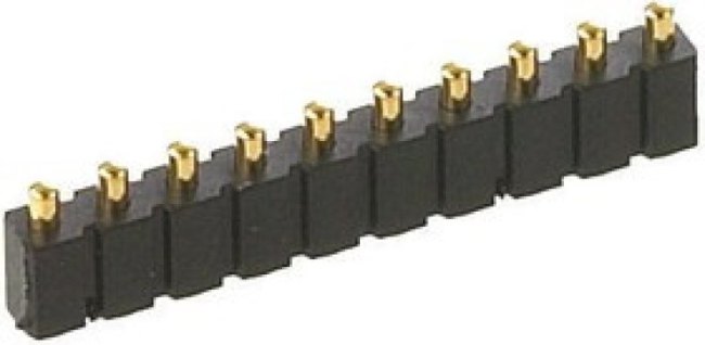 811-SS-010-30-001101, Straight Surface Mount Spring Loaded Connector, 10 Contact(s), 2.54mm Pitch, 1 Row(s), Shrouded 811-SS-010-30-001101, Straight Surface Mount Spring Loaded Connector, 10 Contact(s), 2.54mm Pitch, 1 Row(s), Shrouded