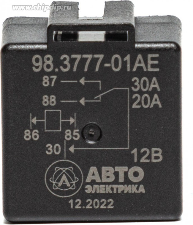 Реле 5-кон.переключ. с карманом под крон.(30/20А 12В)