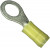 320576, PIDG Insulated Ring Terminal, M8 Stud Size, 2.6mm² to 6.6mm² Wire Size, Yellow