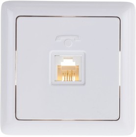 SE RT-4A3-B, ХИТ О/У РОЗЕТКА телефонная RJ11, БЕЛЫЙ. RT-4A3-B